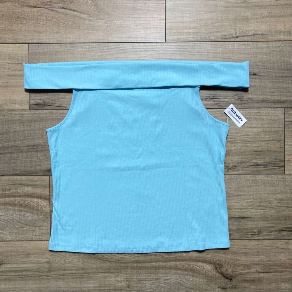 Old Navy Women’s Ribbed Off‎ The Shoulder Top Size 2X Ceramic Blue